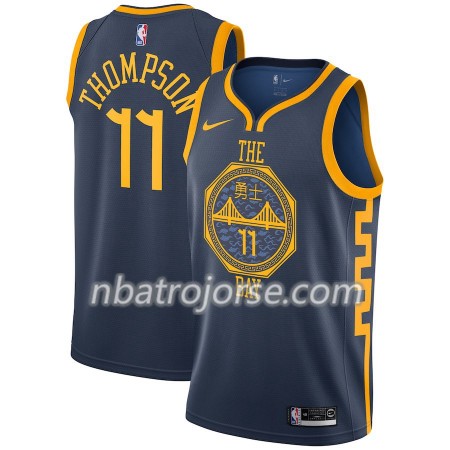 Män Golden State Warriors Tröja Klay Thompson 11 2018-19 Nike City Edition Navy Swingman